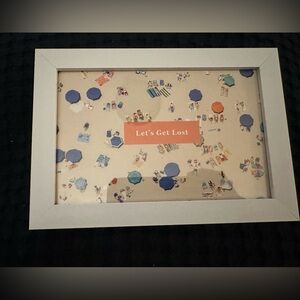 Cooper’s Beach Umbrellas, Southampton, NY 4x6 framed Gray Malin postcard